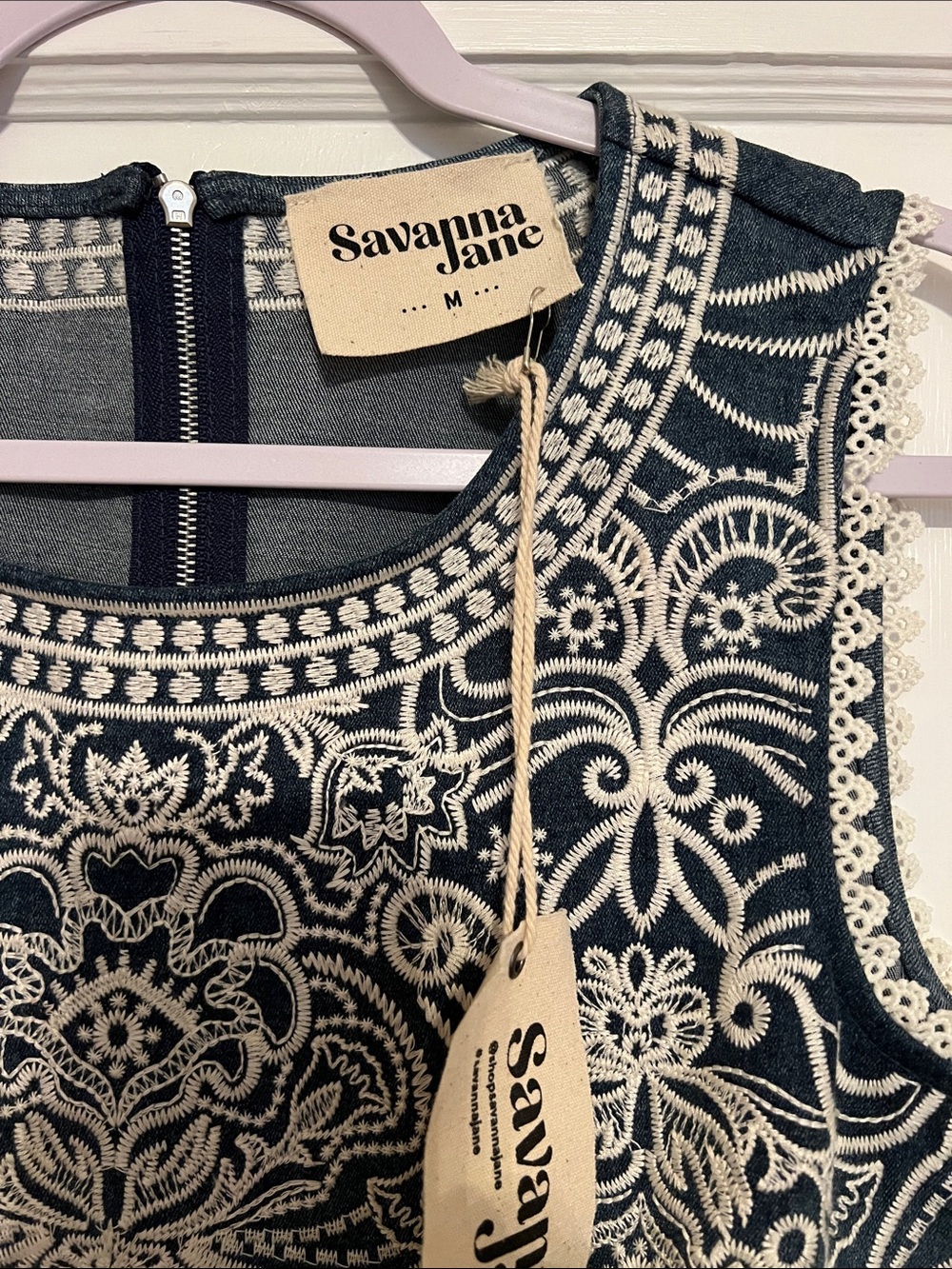 Savanna Jane embroidered denim dress - Picture 2 of 7